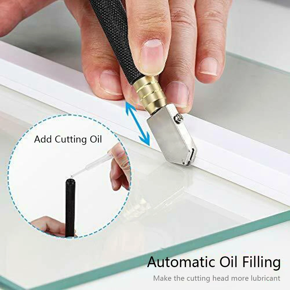 Cutter Antislip, Coupe Verre Mirror Cutter Metal Handle DIY Tile Mirror  Cutting Tool