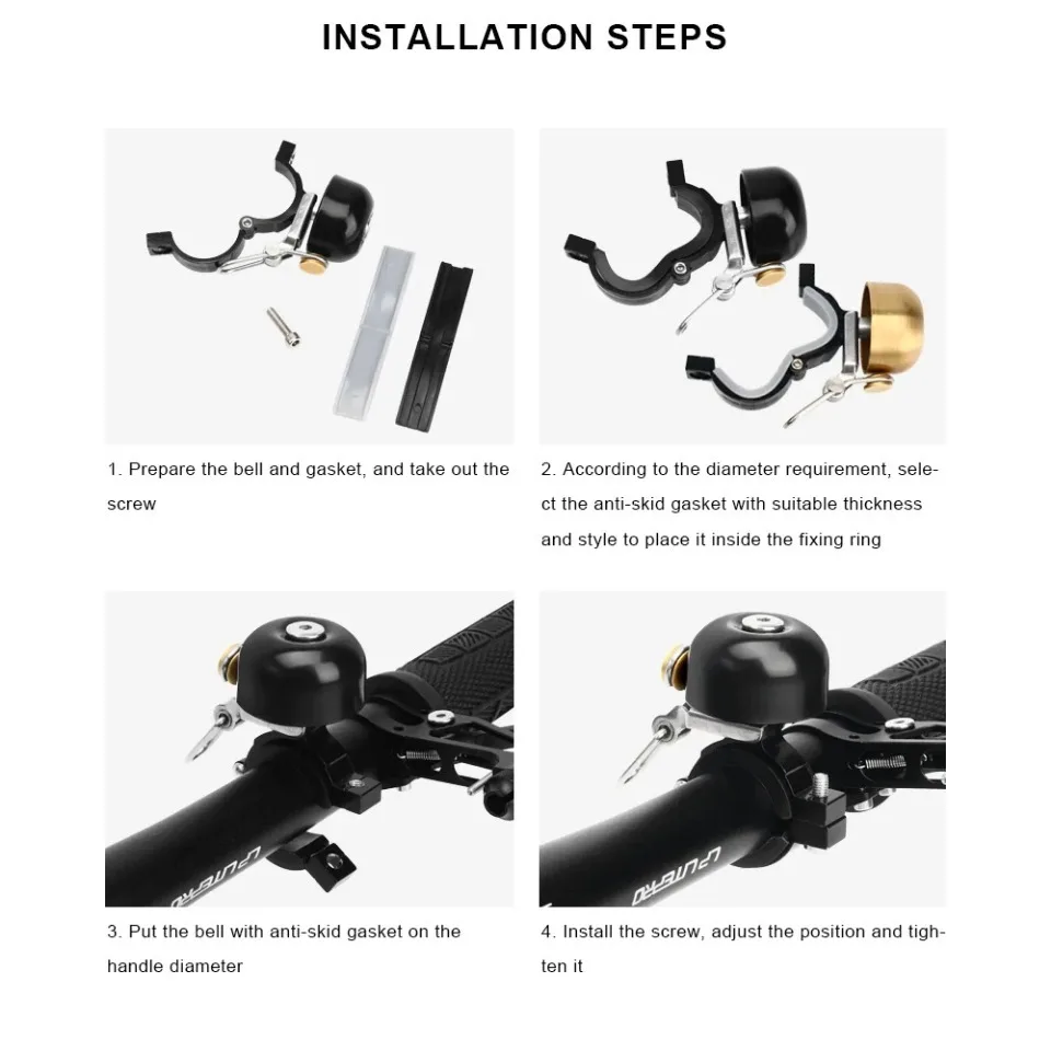 Bicycle Bell Classical Clear Loud Sound MTB Bike Handlebar Ring Horn Safety Cycling Warning