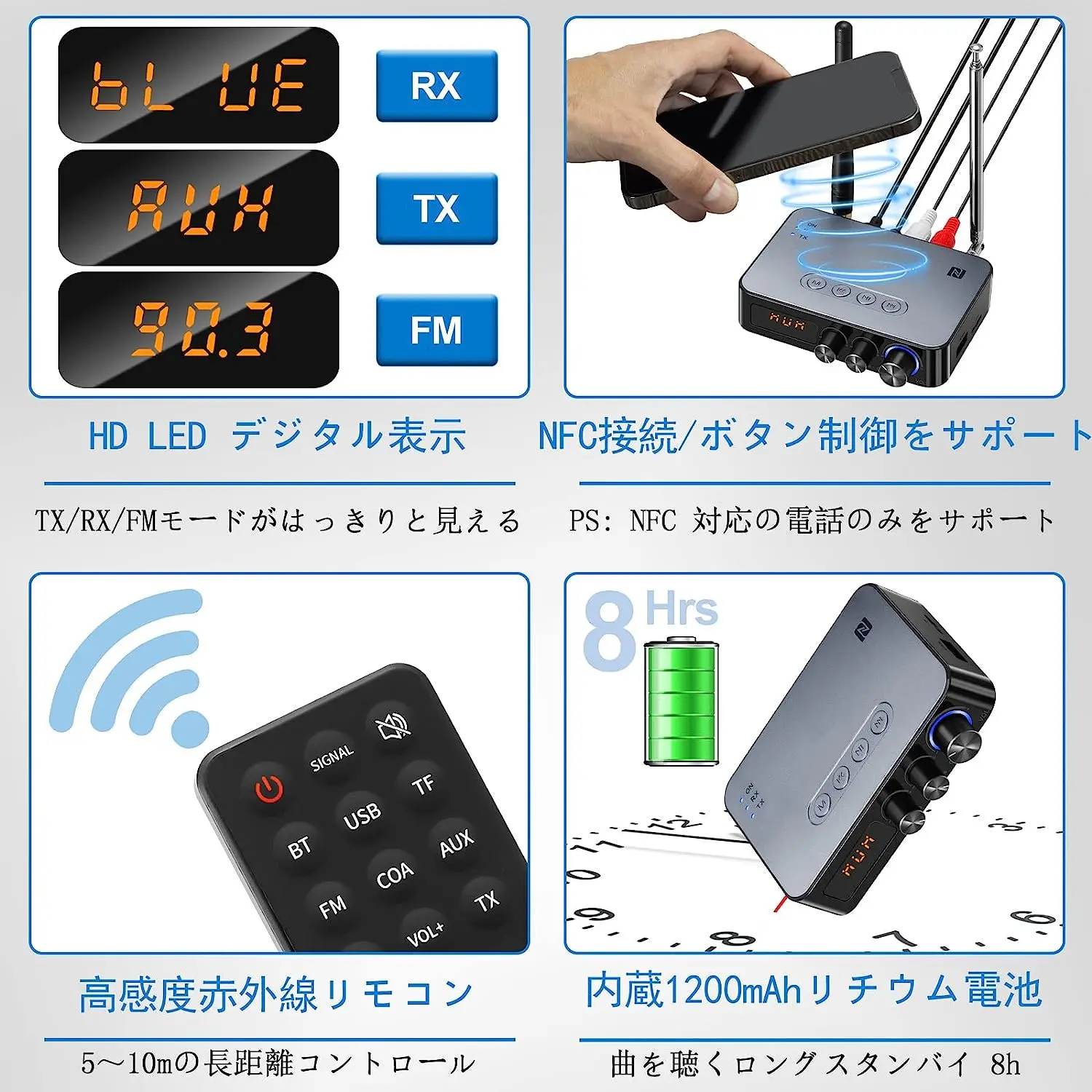 Trasmettitore FM E Ricevitore Bluetooth Auto - Display LED, AUX, MicroSD, Vivavoce, USB-C - Foto 8