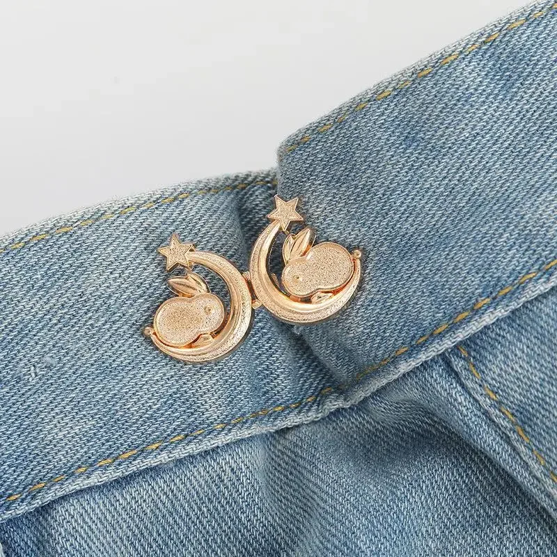 1pc Bowknot Button Adjuster For Pants And Skirts Waist Tightener Adjustable Waist Buckle For Jeans No Sewing Required 3