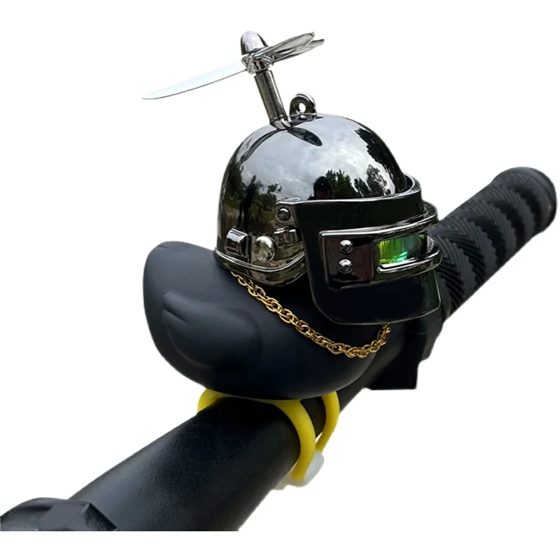 러블리 스퀴즈 오리 자동차 장식품 자전거 뿔, 실리콘 탄성 벨트 어린이용 자전거 벨, 야외 스포츠 용품