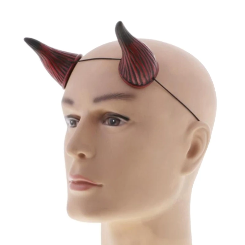 Party Devil Horn Headband for Adult Kids Cosplay Costume Bull Horns Hairhoop Halloween Headdress Night Club Headpiece anime cosplay props