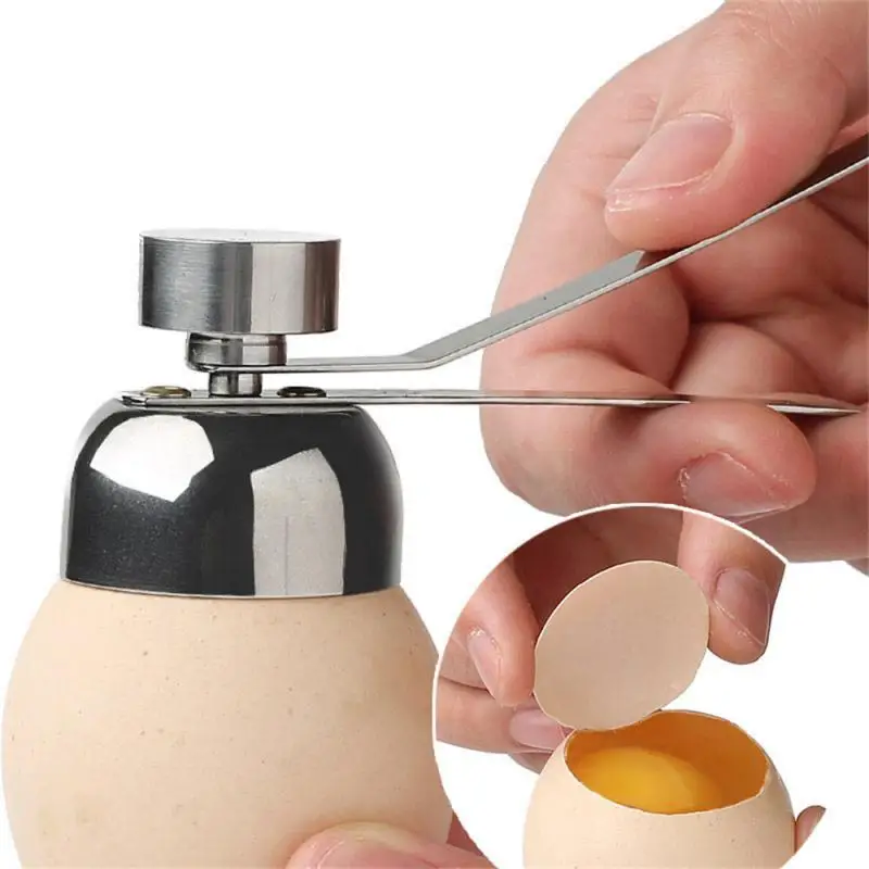 1PC Stainless Steel Egg Opener Egg Scissors Egg Topper Cutter Shell Opener Boiled Raw Egg Opener Creative Kitchen Accessories