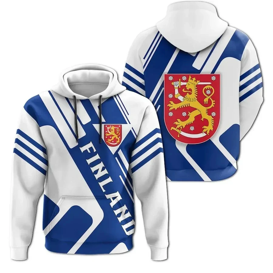 

New Finland Zipper Hoodie Men FIN FI Suomi Flag Print Sweatshirt Finnish Jacket Unisex Hooded Pullover Tracksuits Customized