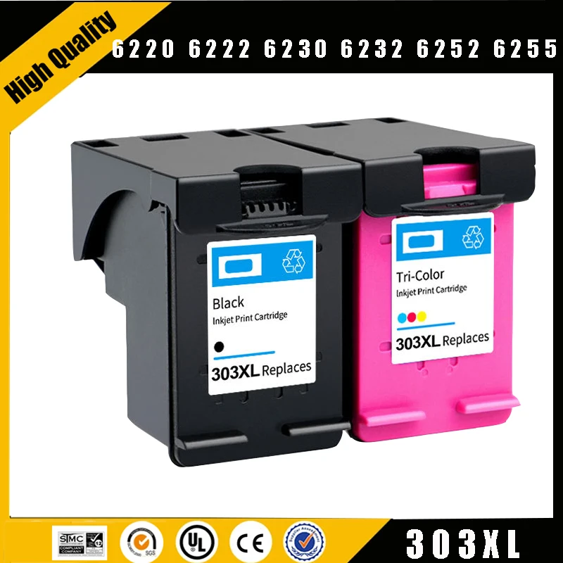 Sostituzione Della Cartuccia Di Inchiostro Einkshop 303 Xl Per Stampante Hp 303 303Xl Envy Photo 6220 6222 6230 6232 6252 6255 6234 7130 7134 7830