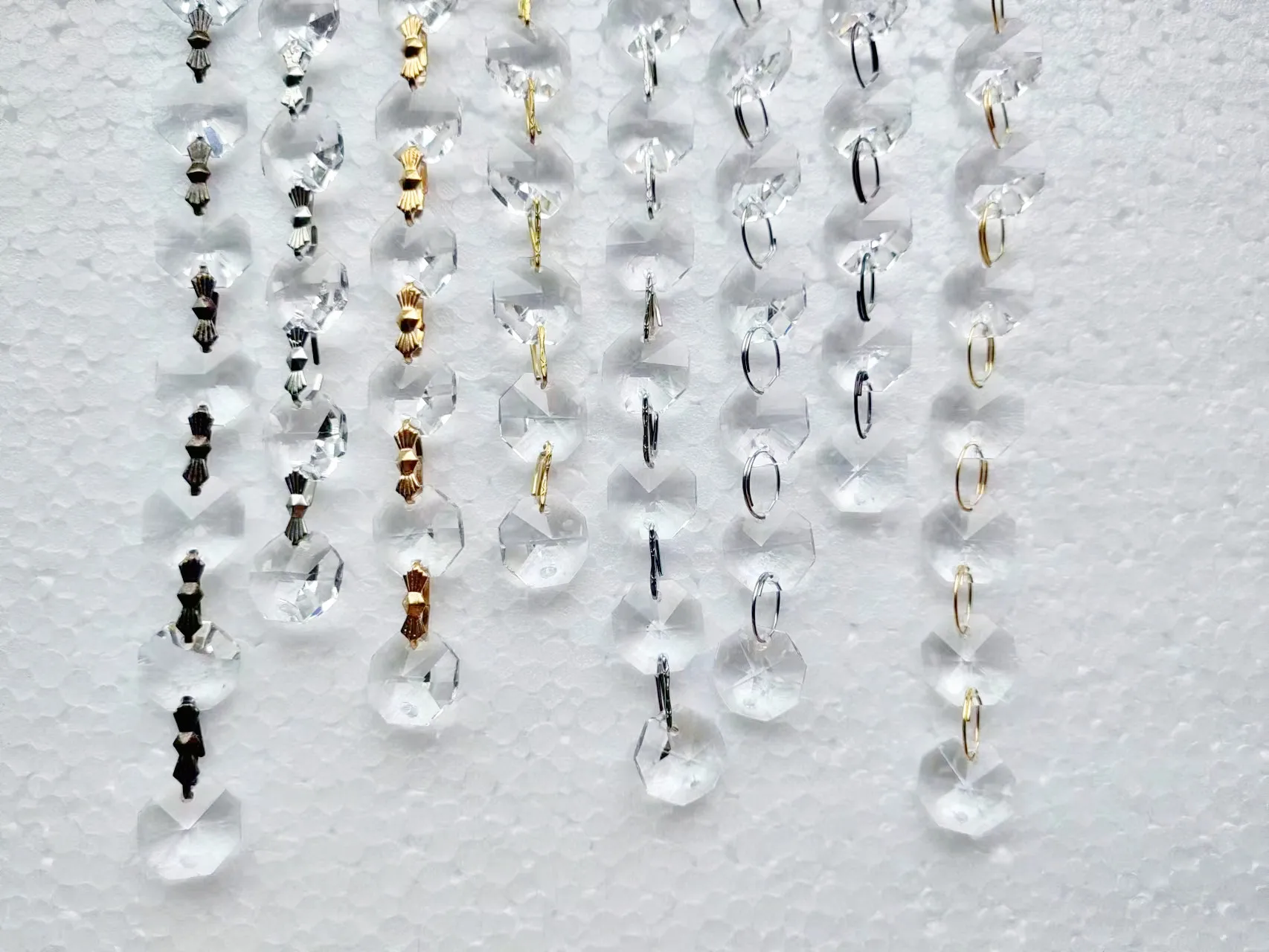 1 Meter Crystal Octagonal Beads Curtain Garland for Lighting Parts Prism Pendant Suncatcher DIY Home Wedding Garden Decoration crystal beads crystal sun catcher crystal beads garlands