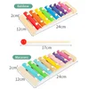Wooden 8 Tones Multicolor Xylophone Wood Musical Instrument Toys For Baby Kids Wood Musical Instrument Toys Accessories 6