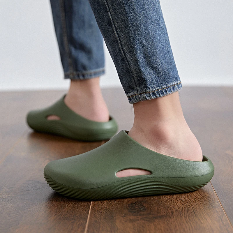 Men slippers indoor garden clogs water proof chef shoes beach sandal slippers pet workers outdoor fishing shoes