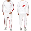 Men ROG Republic Of Gamers Tracksuit Hoodies Solid Color Thick Pullover Long Pant 2-piece Set Autumn Fleece Jogger Sports Suit 3