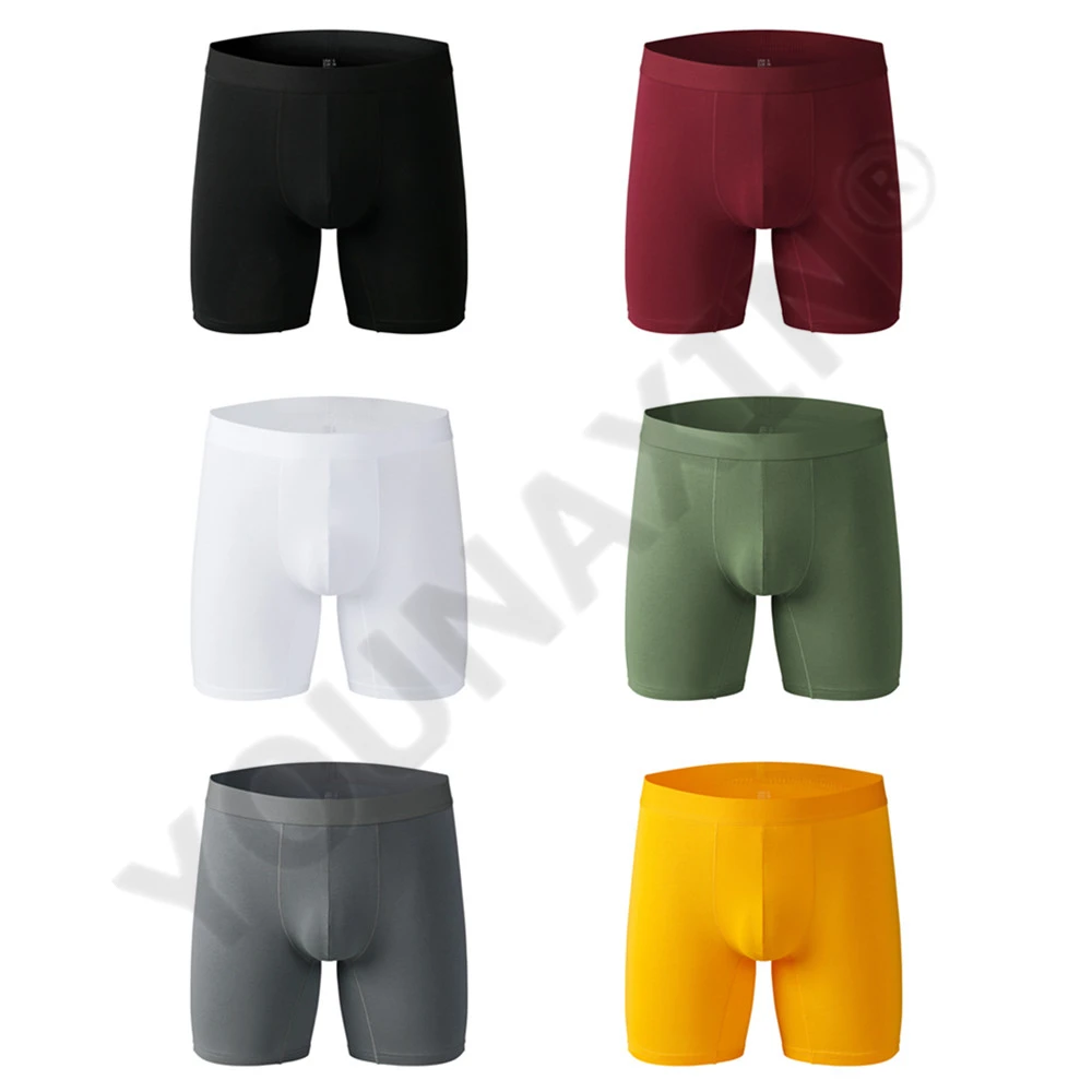 

6 PCS Men Big Size Underwear Long Boxer Briefs Cotton Sports Shorts Underpants Undershorts M L XL 2XL 3XL 4XL 5XL 6XL YOUNAXIN