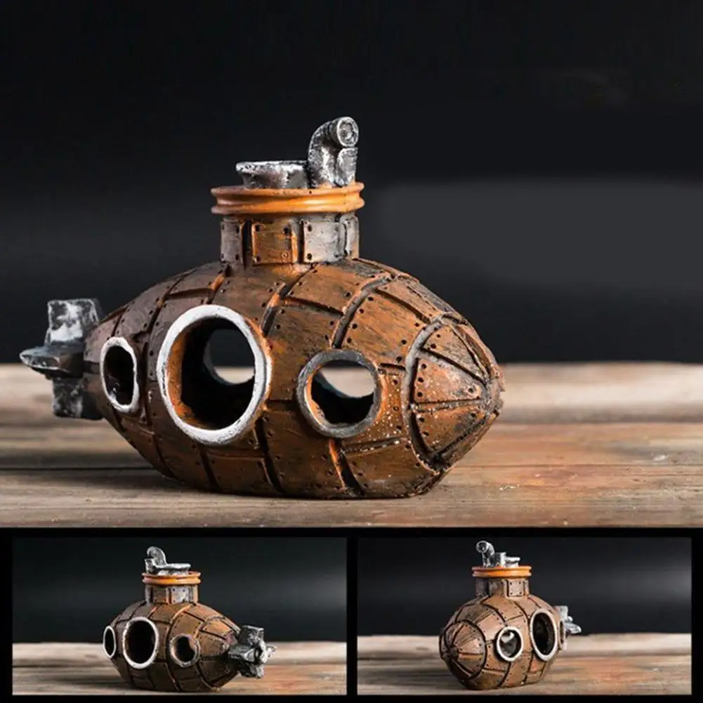Resin Submarine Ornaments Hollow Fish Shrimp Shelter Cave Aquarium Fish Tank Landscaping Decoration fish tank ornaments fish tank decorations aquarium ornaments mini landscape ornaments