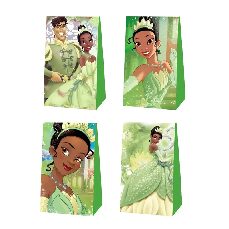 12/24/36Pcs Cartoon Tiana Princess Theme Candy Bag Decoration Baby Girls Birthday Party Favor Kids Party Candy Gift Box Supplies