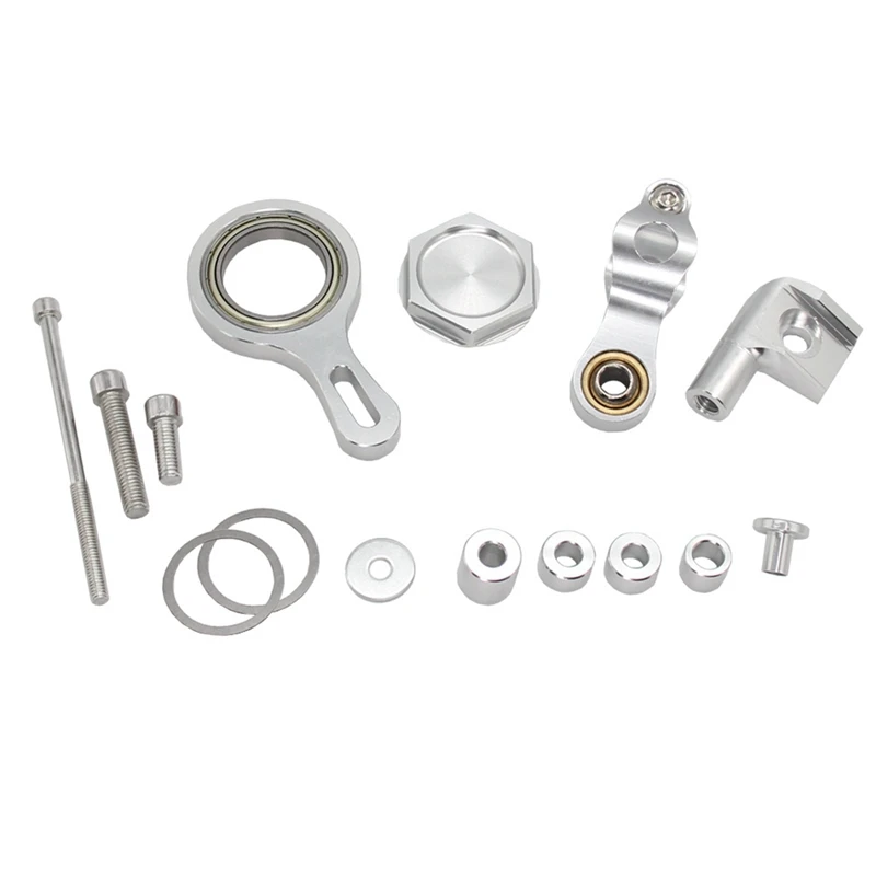 

Motorcycle Steering Stabilizer Damper Mounting Support Bracket Kit For YAMAHA YZF R1 2002-2017 YZF R6 2006-2020 Silver