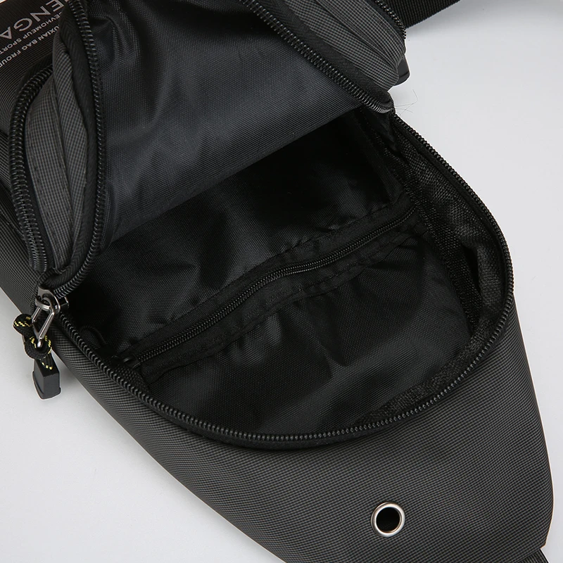 Fashionable men's crossbody bag, chest bag, shoulder bag, suitable for business commuting, vacation travel, hiking and cycling,