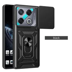 Enhanced Armor Hybrid Ring Cover with Camera Protection for Infinix GT 20 Pro (Black)