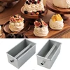 1 Pcs Aluminium Alloy Square Bread Loaf Pan With Center Tube DIY Cake Tools Non-Stick Flowing Heart Cake Bread Mold