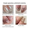 Nail Art Silicone Applicator Sticks Chrome Pigment Dust Applying Manicure Tool Easy-Daub Pigment Silicone Nail Brushes 3
