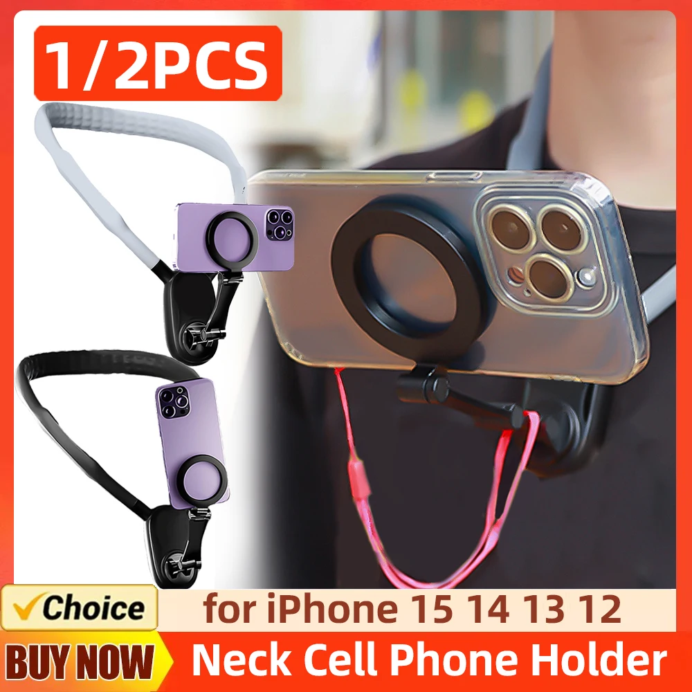 Magnetic Neck Mount Phone Holder,Hands-Free Shooting, Adjustable - View #9