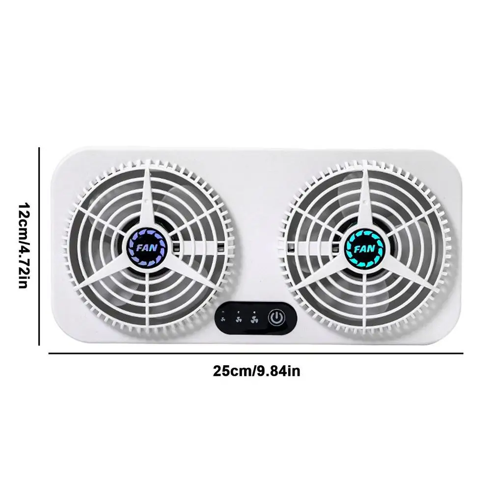 Coikes Auto Ventilator 5V Auto Kühlventilator für Armaturenbrett Tragbar Mini Ventilator 360 Grad Drehung Auto Kfz Ventilator USB Laden Multifunktional Kühlluftventilator für Auto, SUV, Büro, Camping