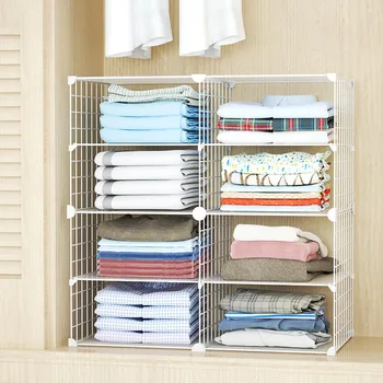 Armadio portaoggetti a strati per abbigliamento Scaffale portaoggetti divisorio Armadio sospeso Divisorio incrociato Armadio verticale per dormitorio per studenti Scaffale a strati 1
