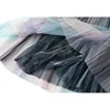 New In Women's High Waist Mesh Gradient Color Mid Long Skirt Female Spring Summer Korean Sweet Style Elegant Tulle Skirts 5