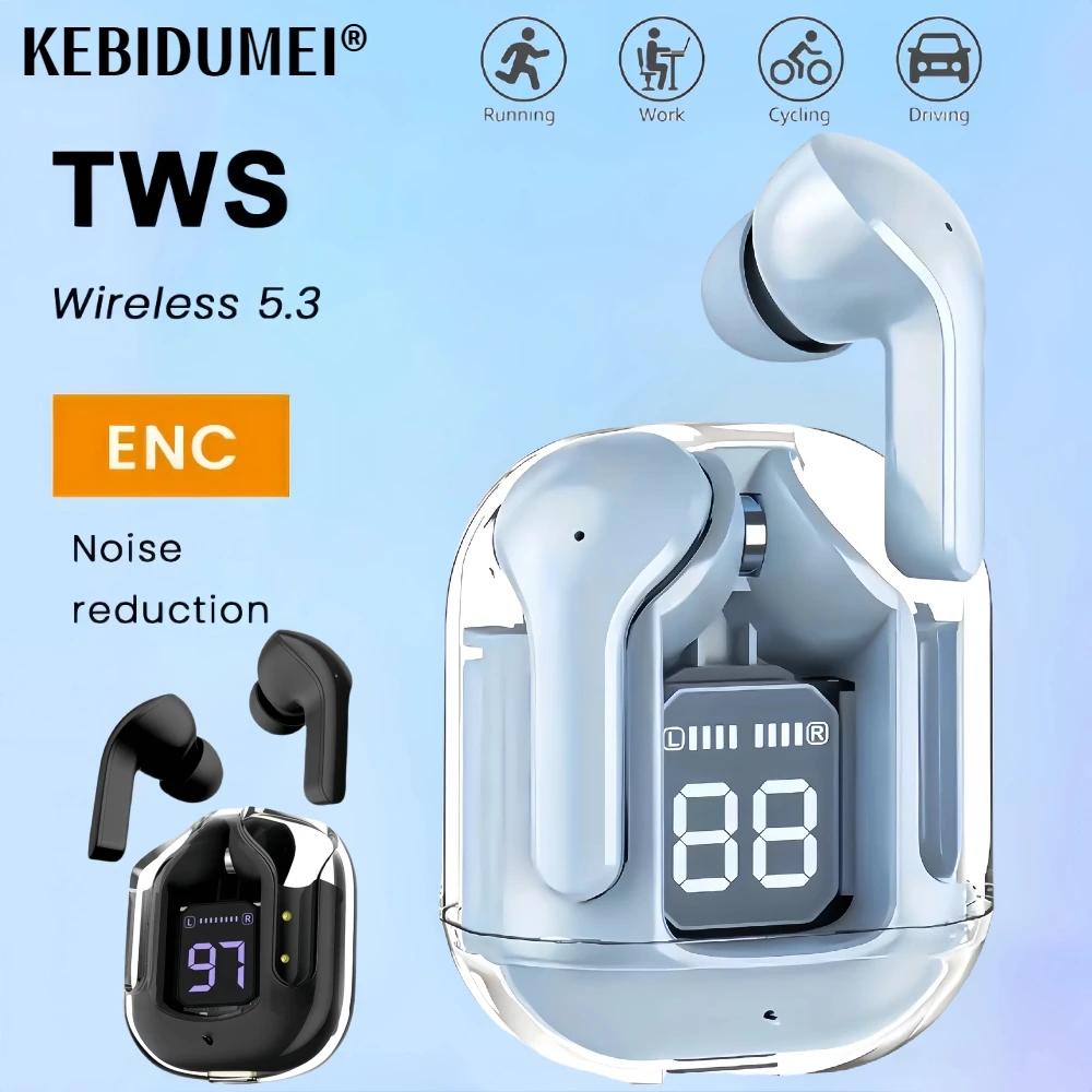 Bluetooth Headphones Wireless Earbuds Wireless Bluetooth Headphones Bluetooth Earphones Wireless Bluetooth Earphones Wireless Earphones Wireless Headset TWS Wireless Earphone Bluetooth 5.3 Headphones Sport Gaming Headsets Noise Reduction Earbuds Bass Touch Control allphone