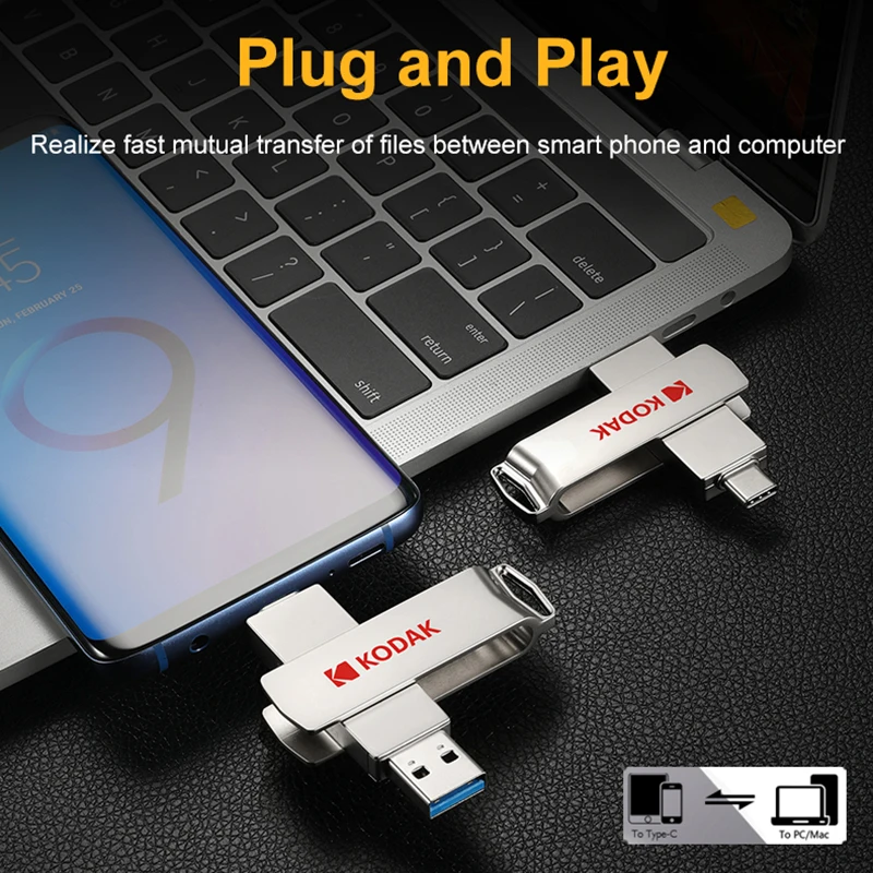 External Hard Drive Internal Solid State Drive NEW KODAK External SSD 1TB 512GB 256GB Solid State USB 3.2 Flash Drive Disk Type-C Pen Drive Tiny Pendrive Memory Stick U Disk