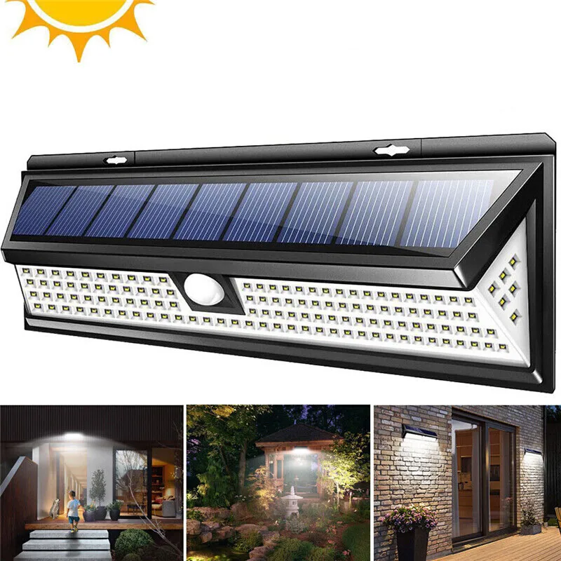 

100/118 LED Solar Light Outdoor Solar Lamp PIR Motion Sensor Wall Light Waterproof Solar Powered Sunlight For Garden Decoration