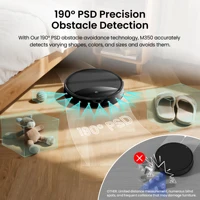 Robot aspirateur Lefant M350 avec cartographie laser ToF, corps ultra‑fin de 8 cm, 6000 Pa, vidange automatique pour 75 jours, idéal pour les appartements 7