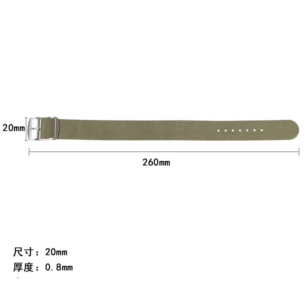Premium 20mm Nylon Military-Style Watch Band - Comfortable, High-Quality, and Washable Strap for Men and Women