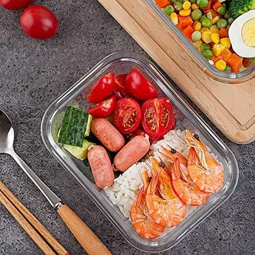 C CREST Glass Meal Prep Containers, [10 Pack] Glass Food Storage Containers  with Lids, Airtight Glass Bento Boxes, BPA Free & - AliExpress