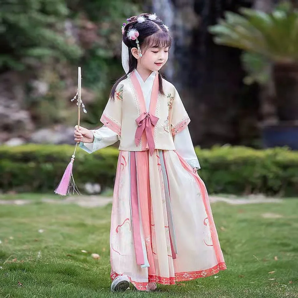 

Chinese Girls Hanfu Dress Kids Photography Christmas Vintage Children Ancient Fairy Princess Traditional Tang Suit Cosplay