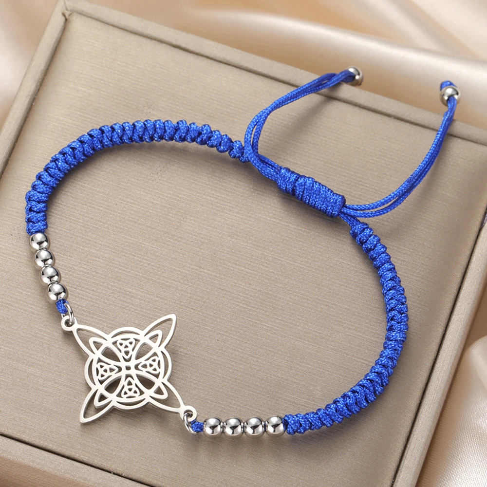 Dawapara Viel Glück Hexen Knoten Armband Celtics Triquetra Trinity Knoten Charm Wicca Symbol Irisches Geschenk Edelstahl Schmuck – Detail 30