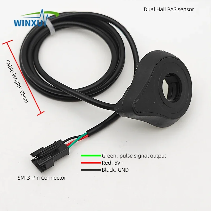 Sensore PAS per bici elettrica Dual Hall 12 Sistema di assistenza al pedale magnetico Booster di impulsi universale impermeabile per mountain bike elettrica Ebike - immagine 6
