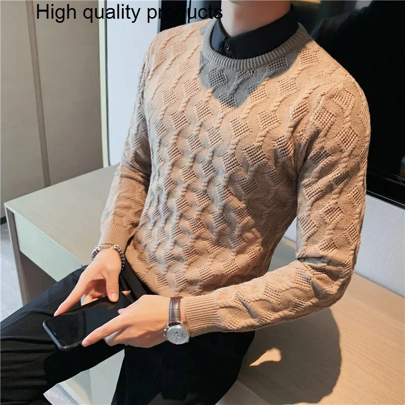 

2023 Autumn Men Sweater Japanese Harajuku Vintage Pullovers Fashion Couple Knitted Sweaters Male High Grade Shirt S-3XL