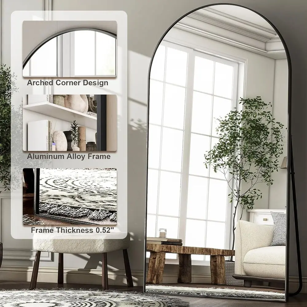 76" x 46" Arched Full-Length Mirror 3