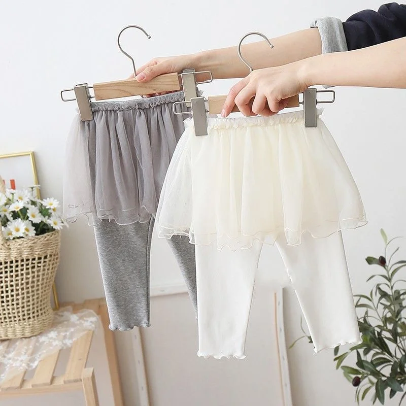

Girl Leggings Kids Baby Long Pants Trousers 2022 Beige Spring Autumn Warm Toddler Cotton School Comfortable Children Clothing