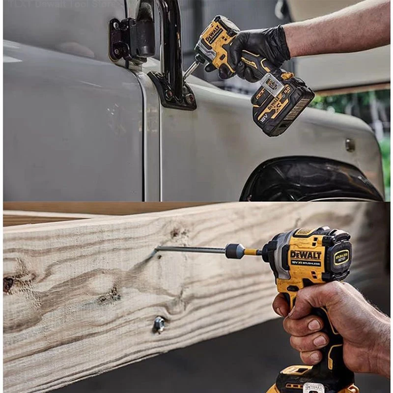 DEWALT 브러시리스 모터 무선 스크루 드라이버, 전기 임팩트 드릴, 충전식 전동 공구, DCF850, 20V, 205NM