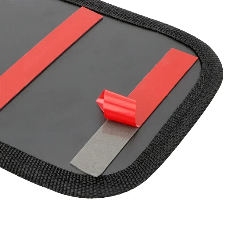 Car Storage Net Pocket Bag Microfiber Leather Black