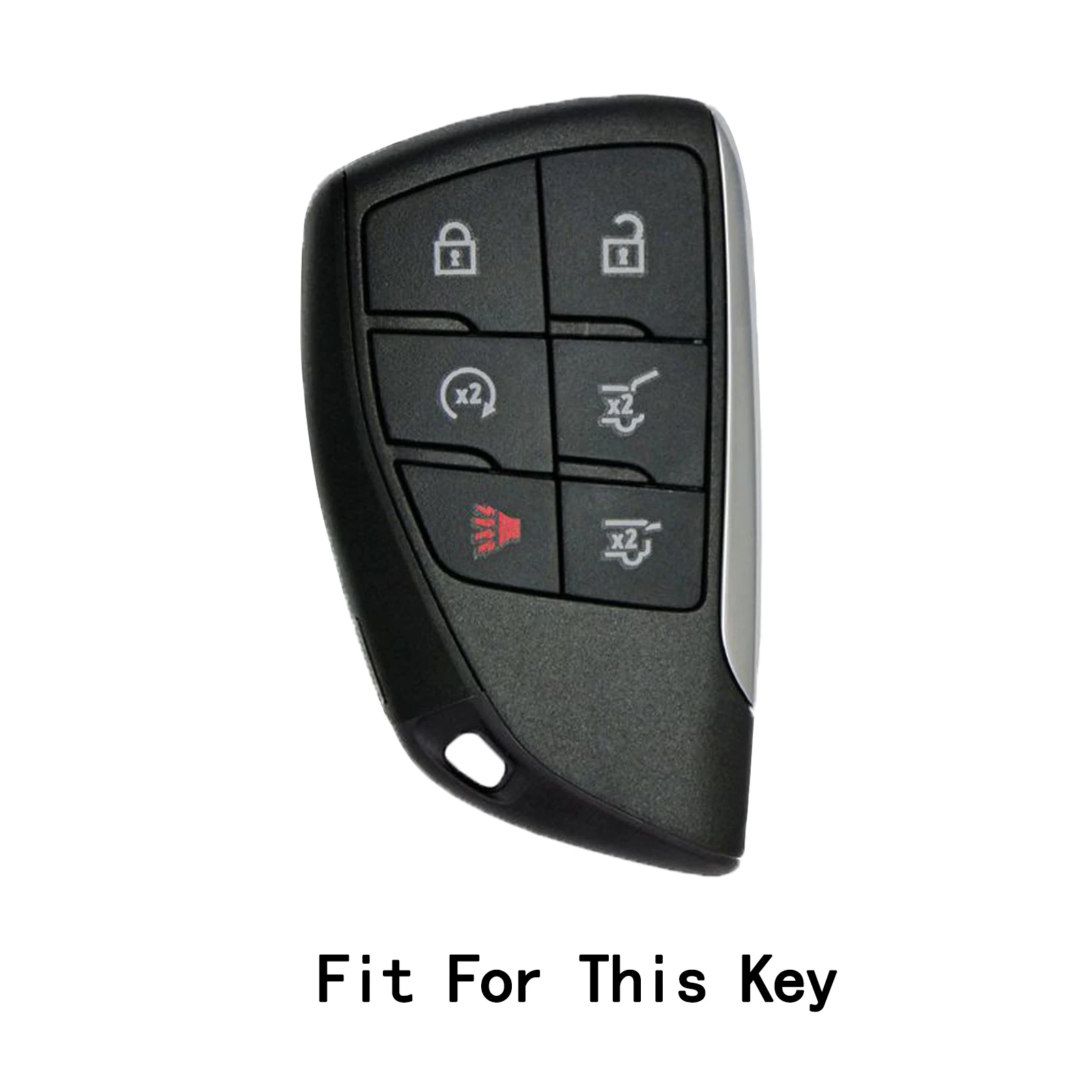 Chevrolet GMC [4-5] Series Key Fob Case - 5 Buttons - Tahoe Suburban Yukon Silverado 1500 Sierra - Handcrafted In USA | Leather Brut BG-Back Gate - Foto 8