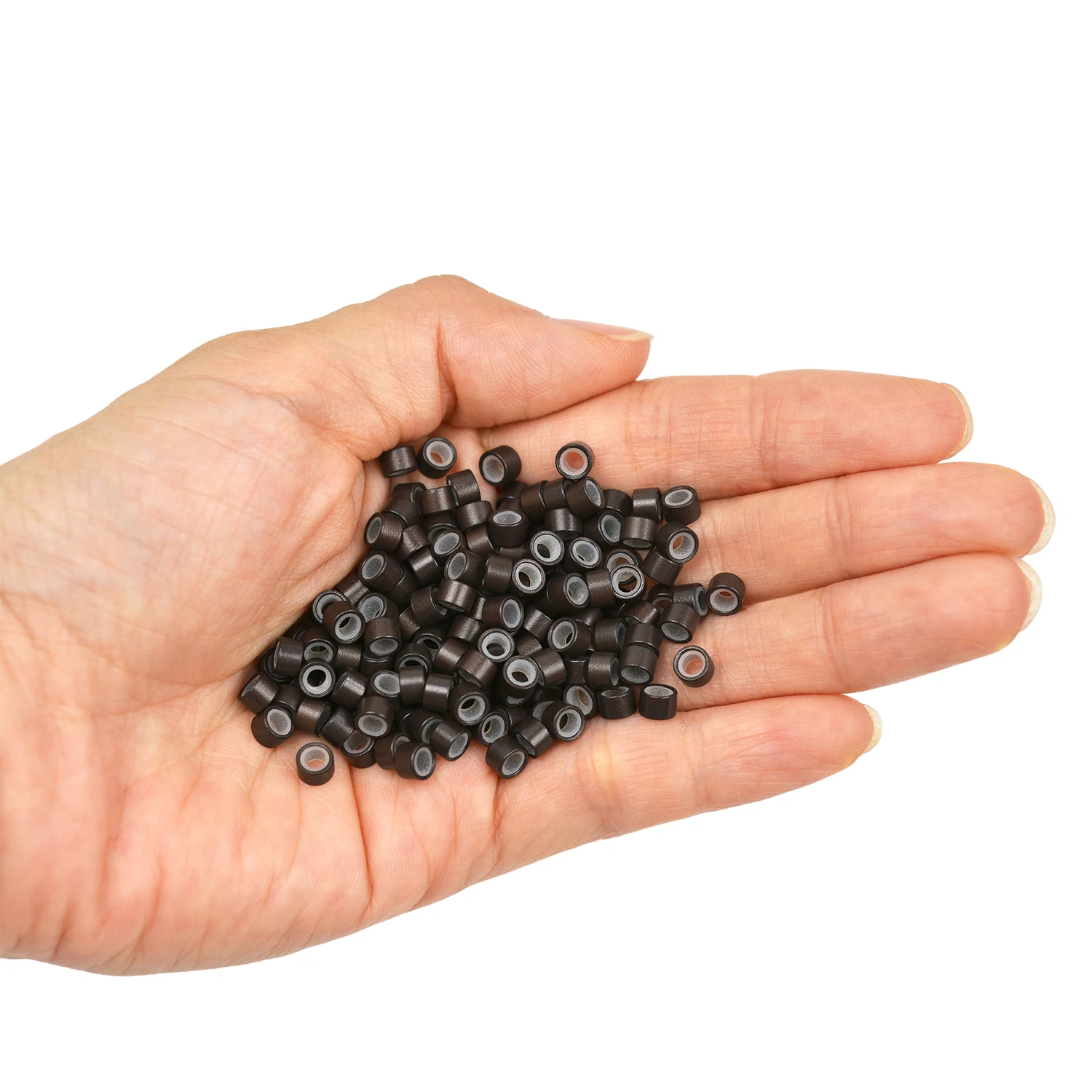 4.5mm*2.5mm*3mm 헤어 익스텐션 마이크로 링크 링 비즈 실리콘 마이크로 링/링크/비드 마이크로칩 헤어 익스텐션 도구