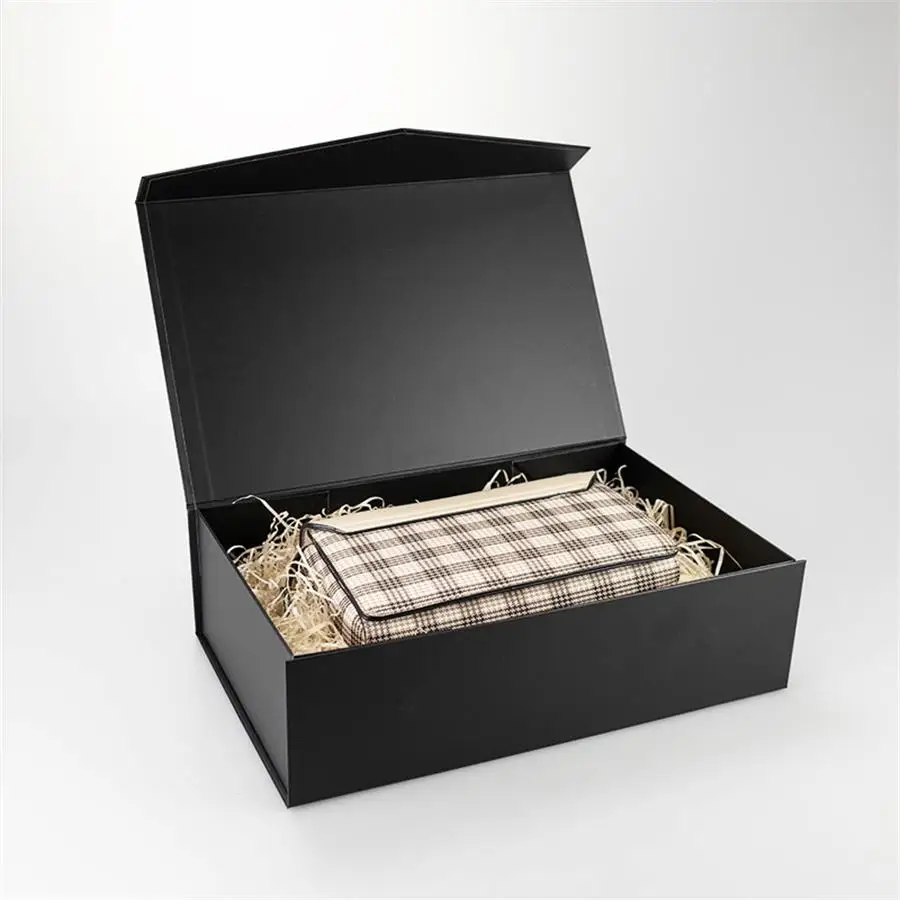 2Pcs Cuboid Clamshell Magnetic Lid Gift Boxes, Foldable Rigid Cardboard Packaging with ... - SKU CMLB1532 - UGI Packaging