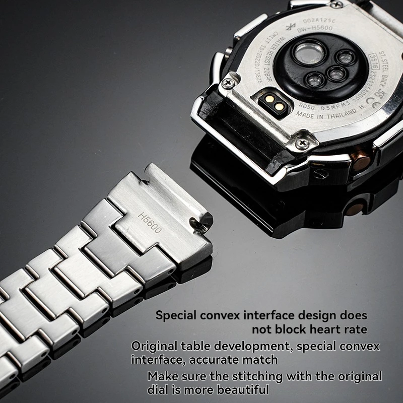 ソリッドステンレススチール時計バンドストラップ + ベゼルカシオ G