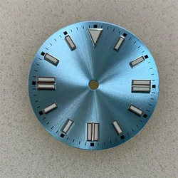 Green Luminous Watch Dial with Date Feature (Light Blue)