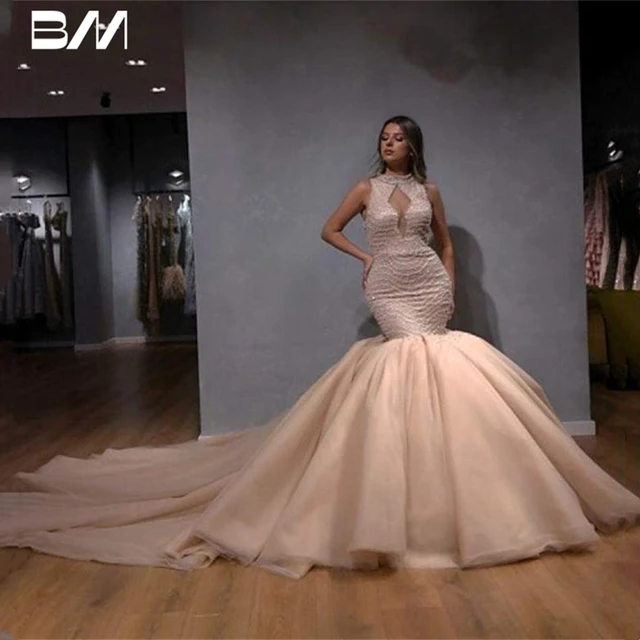 cream prom dress