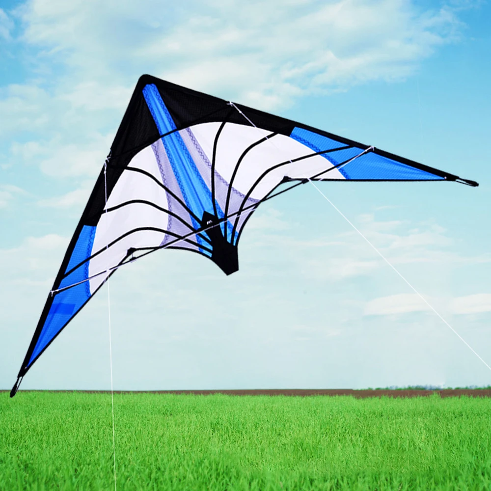 Professional Dual Line Stunt Kite 48 Inch Blue Good Flying Large Delta Kite DIY Toy Multi Style 30m Kite Line Friend Game 2