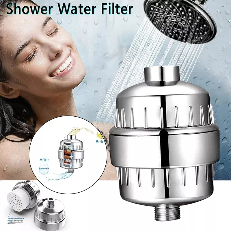Filtre à eau de douche en 15 étapes,élimine le chlore,les métaux lourds — free download