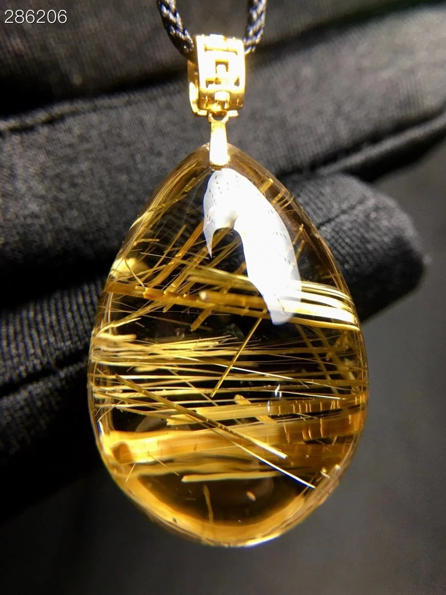 Натуральное золото рутилированный кварц бриллиант Бразилия 35 7*12 7*9 мм кристалл