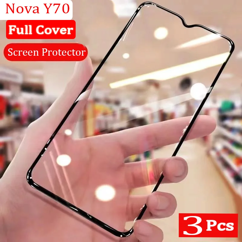 

Full Cover Tempered Glass For Huawei Nova Y70 Screen Protectors on Huawei Nova Y70 Plus Glass Film