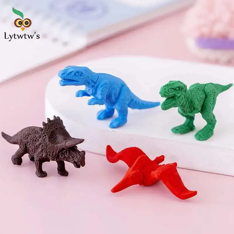 1Pieces Cute Kawaii Pencil Cartoon Dinosaur Rubber Eraser Novelty Pretty Lovely Animal School Office Stationery Supplies pencil eraser